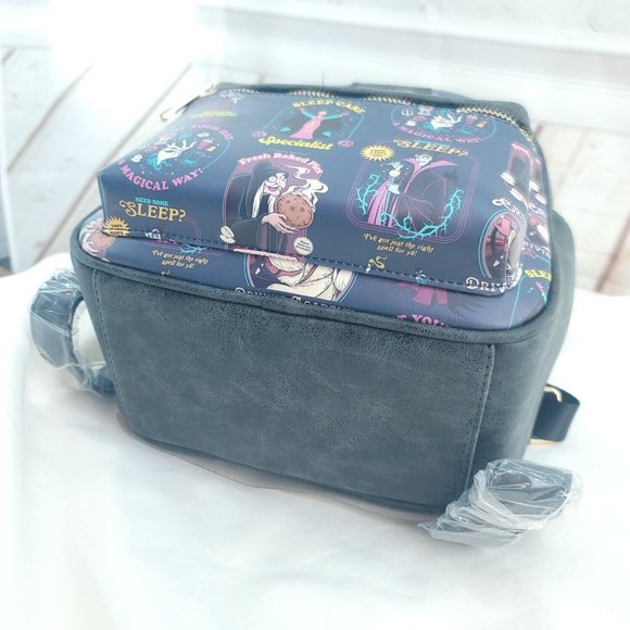 Disney Blue Villains Multicolor Adjustable Strap Outer Pockets Mini Backpack - Picture 6 of 14